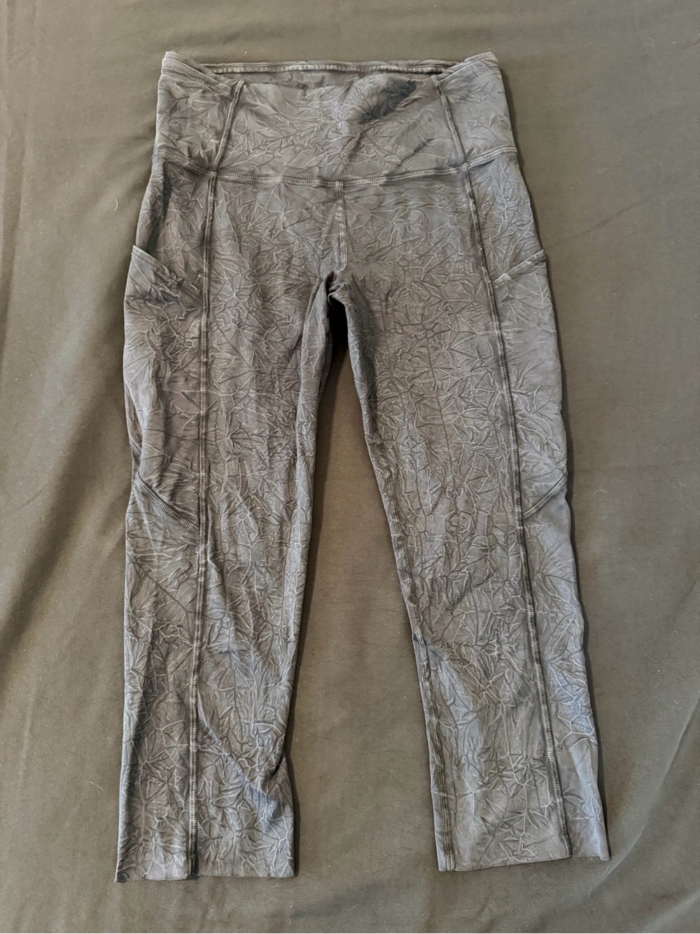lululemon athletica Gray Textured High-Rise Leggings